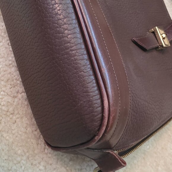 Vintage Dooney & Bourke Domed Satchel – Brown Pebbled Leather - Picture 3 of 13